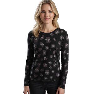 Zoe Karssen Long Sleeve Cheetah T-Shirt